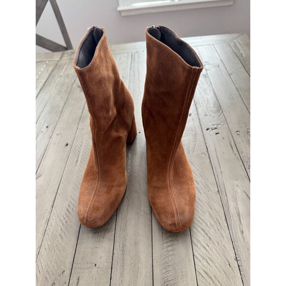 Free People FP Cecile Suede Leather Ankle Boots Booties Brown Size 41 11 - Picture 4 of 10